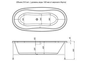 Акриловая ванна Aquanet Amelia 180x80