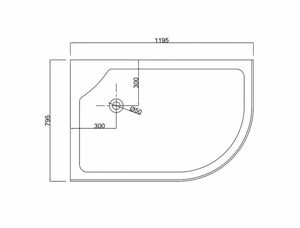 Душевой уголок Esbano ESR-8027A (Left) 120x80x200