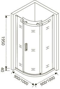 Душевое ограждение GOOD DOOR ALTAIR R-90-C-CH