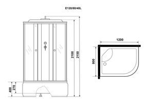 Душевая кабина Niagara Eco E120/80/40L/MT (1200х800х2150) 4 места