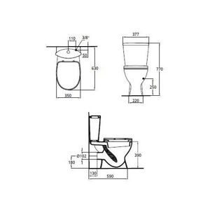 Унитаз с бачком напольный Ideal STANDARD Oceane Junior W904401 с горизонтальным выпуском