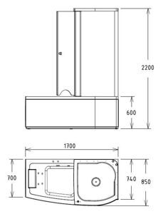 Акриловая ванна Gemy G8040 B R