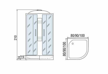Душевая кабина Мономах 100/24 С МЗ