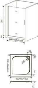 Душевое ограждение GOOD DOOR FANTASY DR-100-F-CH