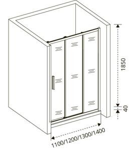 Душевое ограждение GOOD DOOR ORION  WTW-130-G-CH