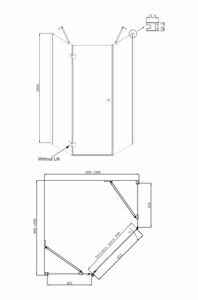 Душевое ограждение Ambassador Diamond 12011112L (1000x1000x2000);1 место