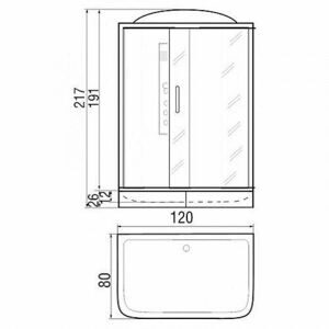 Душевая кабина River VITIM 120/80/24 МТ