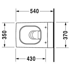 Чаша унитаза подвесная DURAVIT 2nd Floor 222009 с горизонтальным выпуском