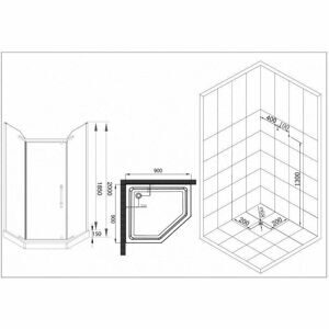 Душевой уголок Esbano ESD-8160 90х90х200