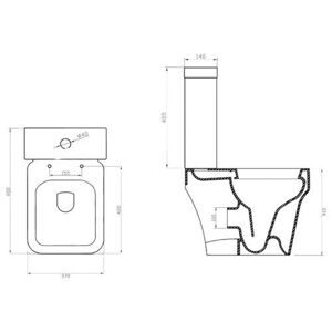 Унитаз с бачком напольный BelBagno Janice (с бачком, без сиденья) с горизонтальным выпуском