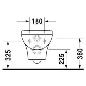 Чаша унитаза подвесная DURAVIT PuraVida 221909 (с сиденьем) с горизонтальным выпуском