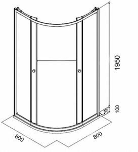 Душевое ограждение ZE81 Parly (80*80*195)