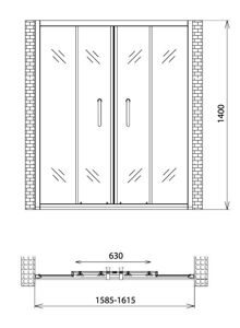 Шторка на ванну Gemy Victoria S30193B