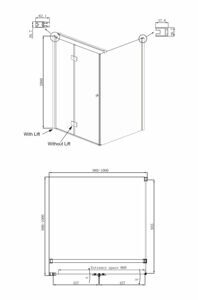 Душевое ограждение Ambassador Diamond 12011106L (1000x1000x2000);1 место