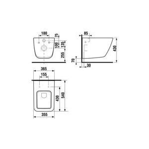 Чаша унитаза подвесная Jika Pure 820423000 с горизонтальным выпуском