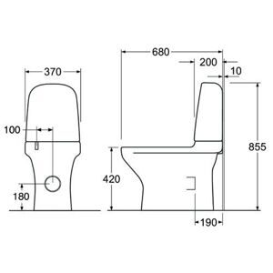 Унитаз с бачком напольный Gustavsberg Estetic GB1183002S3231 с горизонтальным выпуском