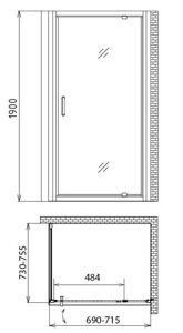 Душевой уголок Gemy Sunny Bay S28130-A75