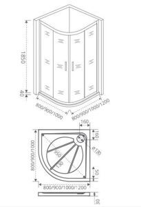 Душевое ограждение GOOD DOOR INFINITY R-80-W-CH