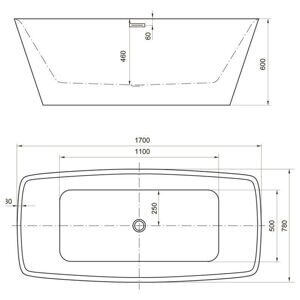 Акриловая ванна Aquanet Joy 170x78