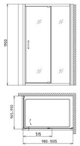 Душевой уголок Gemy Sunny Bay S28191A-A100