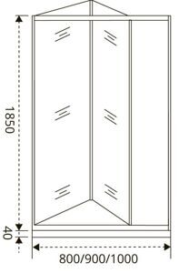 Душевое ограждение GOOD DOOR INFINITY SD-80-W-CH