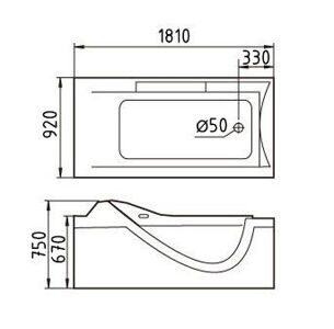 Акриловая ванна Gemy G9055 K R