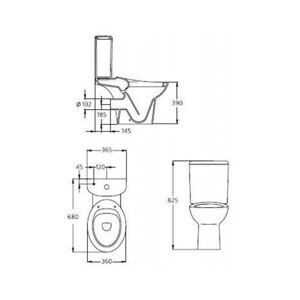 Унитаз с бачком напольный Ideal STANDARD Avance W900901 с горизонтальным выпуском