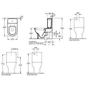 Чаша унитаза напольная Villeroy & Boch Verity Design 56731001