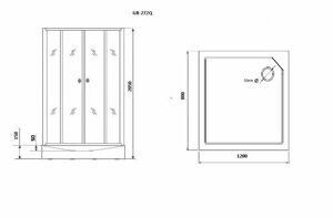 Душевая кабина Grossman GR272QL (120*80*205) 4 места