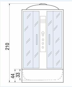 Угловая душевая кабина River Desna 90/44 MT