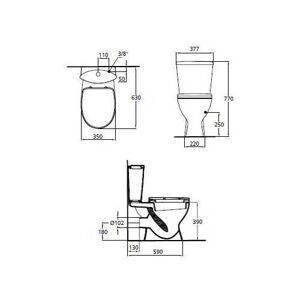 Унитаз с бачком напольный Ideal STANDARD Oceane Junior W909001 с горизонтальным выпуском