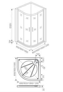 Душевое ограждение GOOD DOOR INFINITY R-120-C-CH