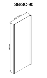 Боковая стенка Deto  SB 90 Black