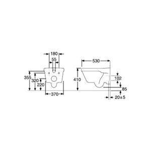 Чаша унитаза подвесная Gustavsberg Hygienic Flush WWC 5G84HR01 (с сиденьем, микролифт) с горизонтальным выпуском