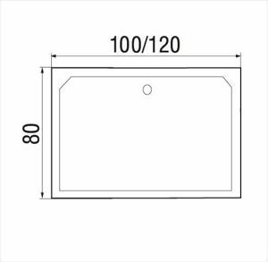 Поддон душевой WEMOR 100/80/41 S прямоугольный