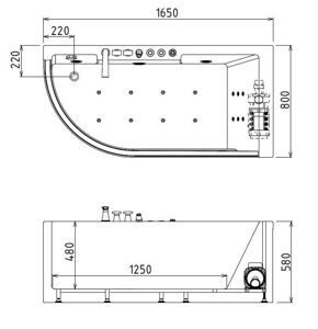 Акриловая ванна Gemy G9227 E R