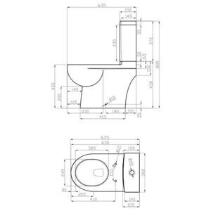 Унитаз с бачком напольный Della Globus Super Plus (джаз черный)